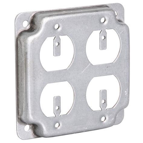 hubbell raco 2-gang square metal electrical box cover|raco hubbell 929.